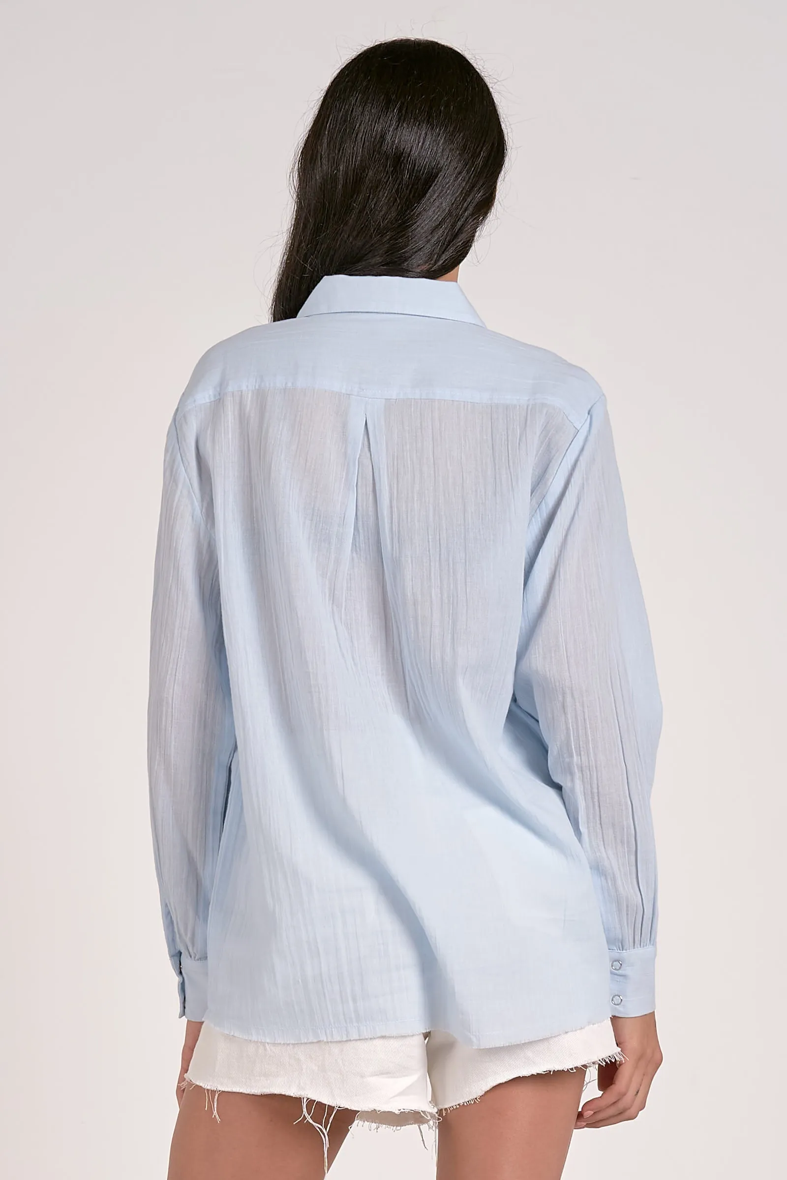 The Violetta Flap Pocket Button Down Top