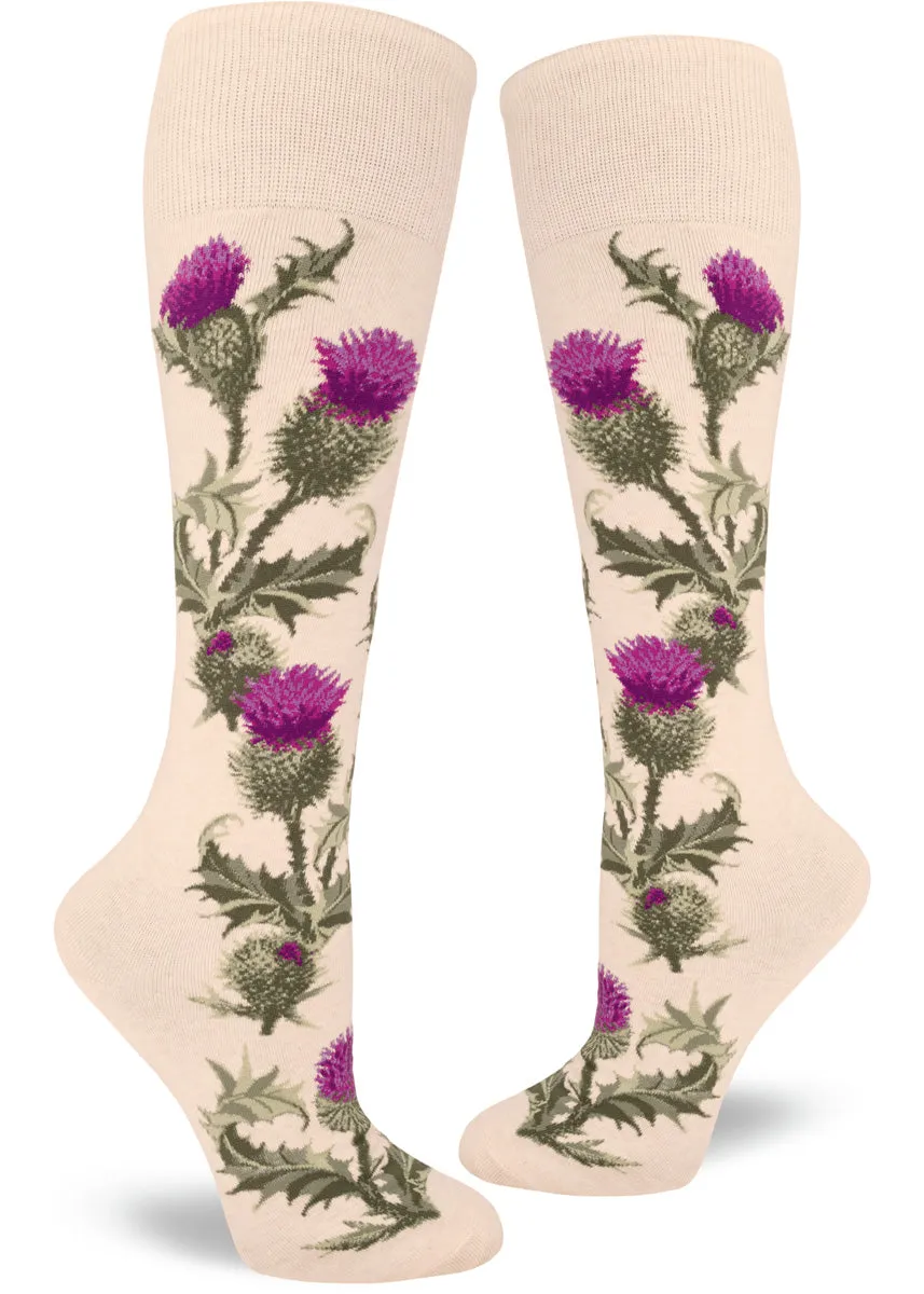 Thistle Roll-Top Knee Socks