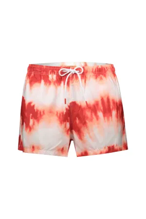 Tie Dye Swim Shorts In Red
