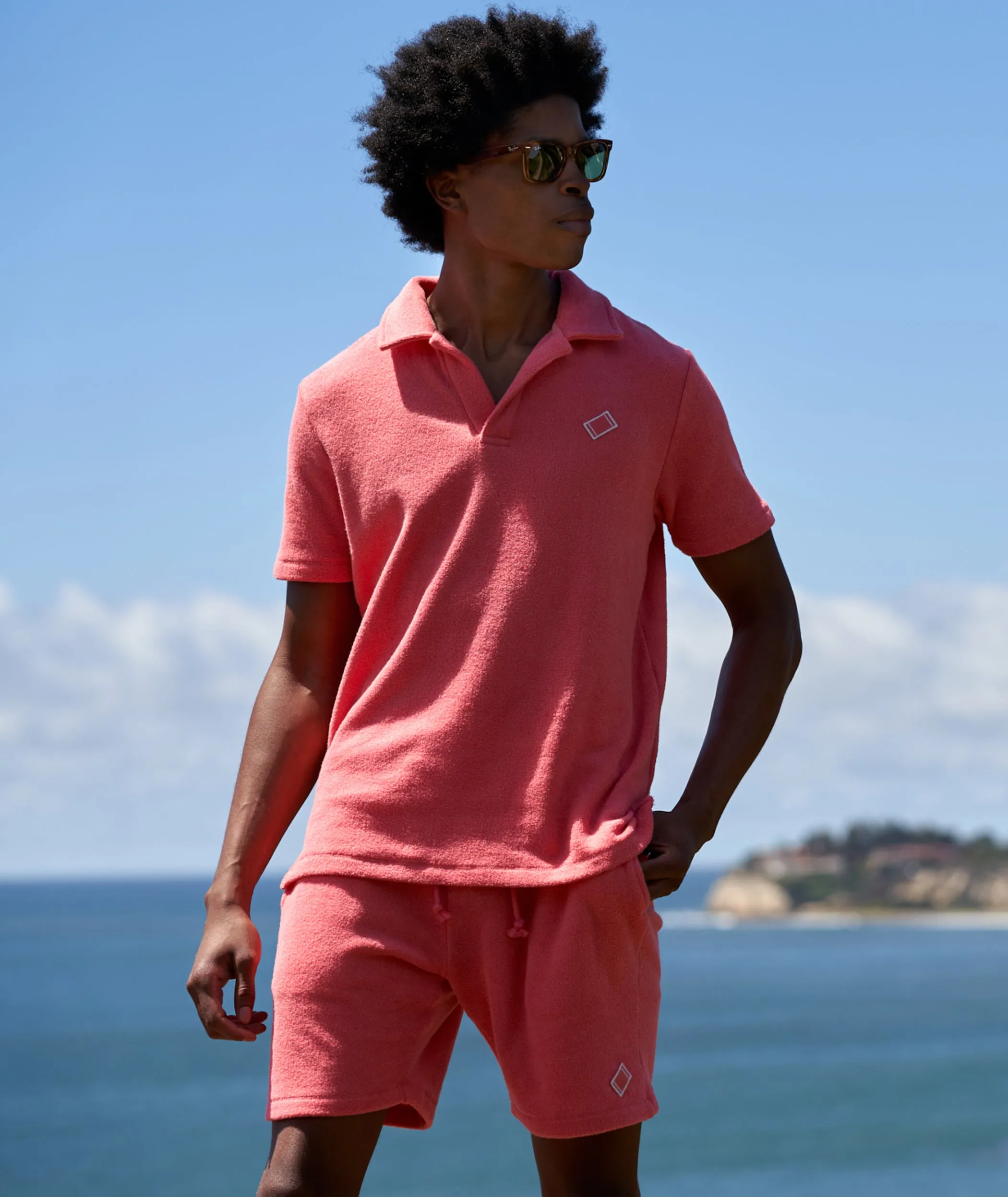 Towel Shorts Coral