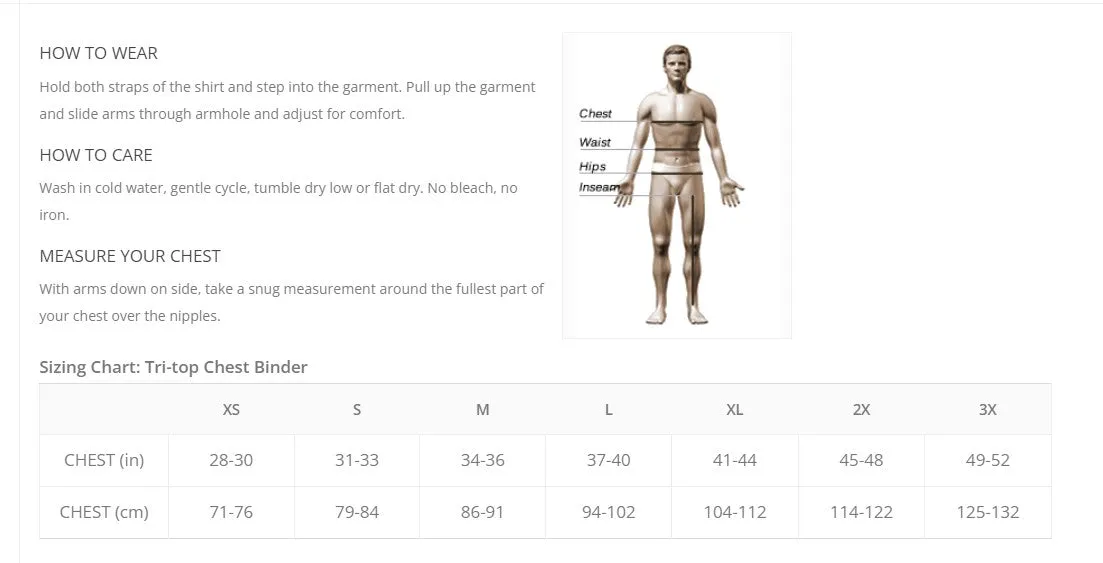 Tri-Top Chest Binder