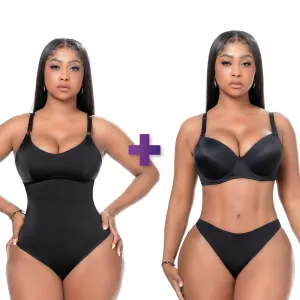 Tummy Control Bodysuit Shapewear Thong With Built-In Bra | Daily Use   3-pack THONGS FOR WOMEN | DAILY WEAR | Pack Exclusivo