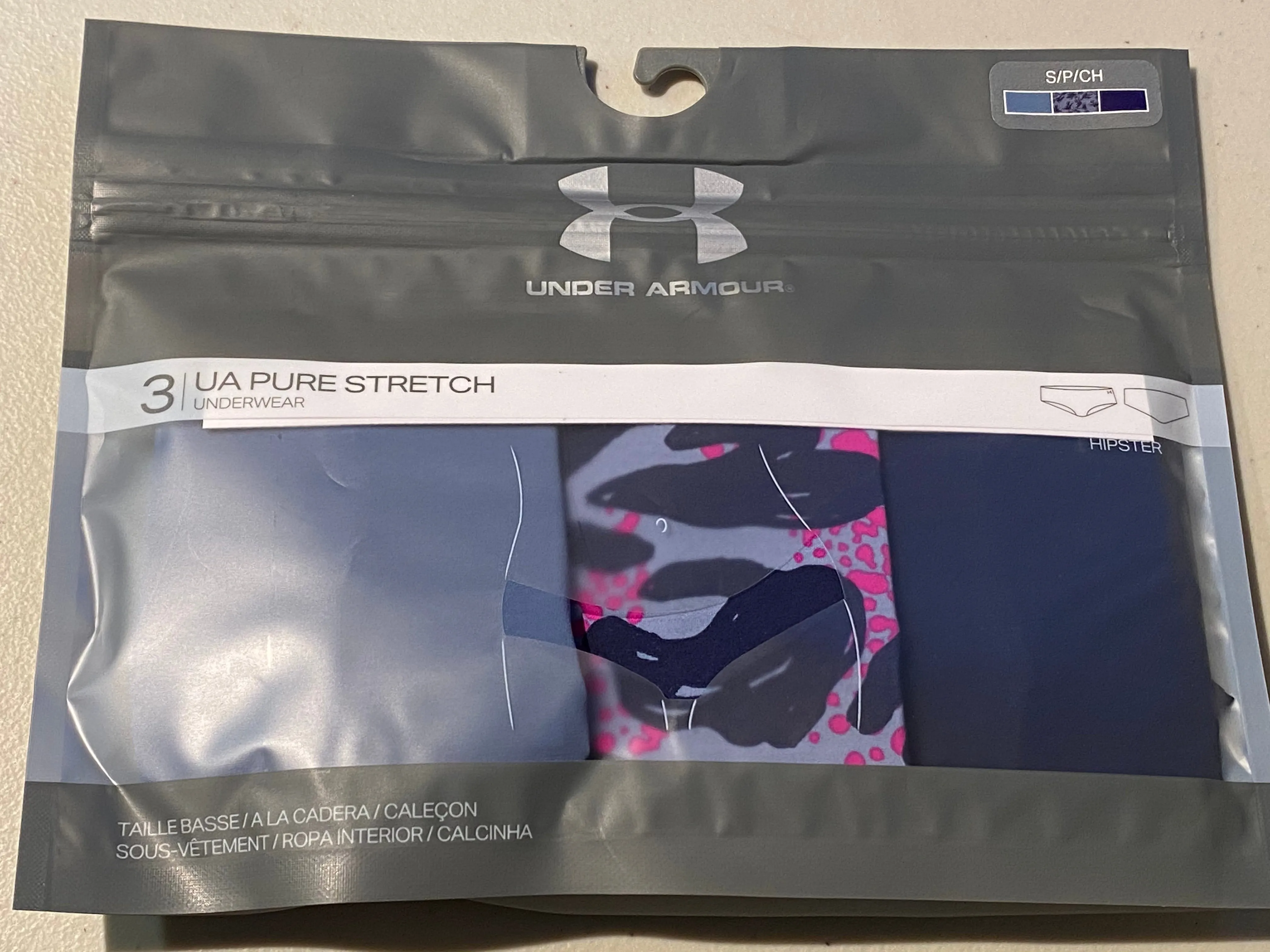 Under Armour Women's UA Pure Stretch Hipster 3-Pack Printed Underwear