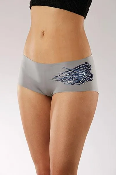 Uwila Warrior - Happy Seams Glow in the Dark Jelly Fish Panties Sleet