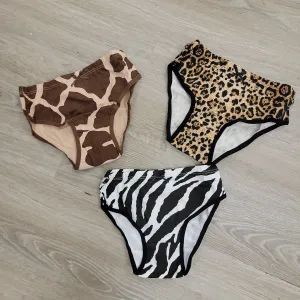 Vaenait Girls Cotton Bikini Briefs 3-Pack - Safari