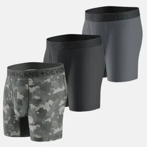 Venture Boxer Brief - Multi-Packs - Grey Camo/Obsidian/Slate Grey