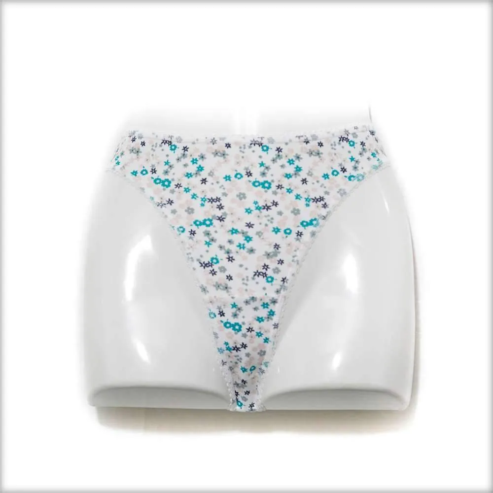 White Printed Panty