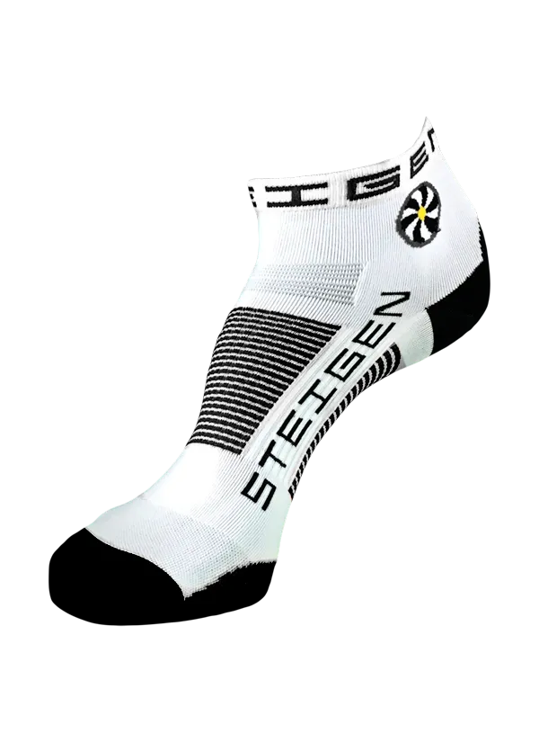 White Running Socks ¼ Length