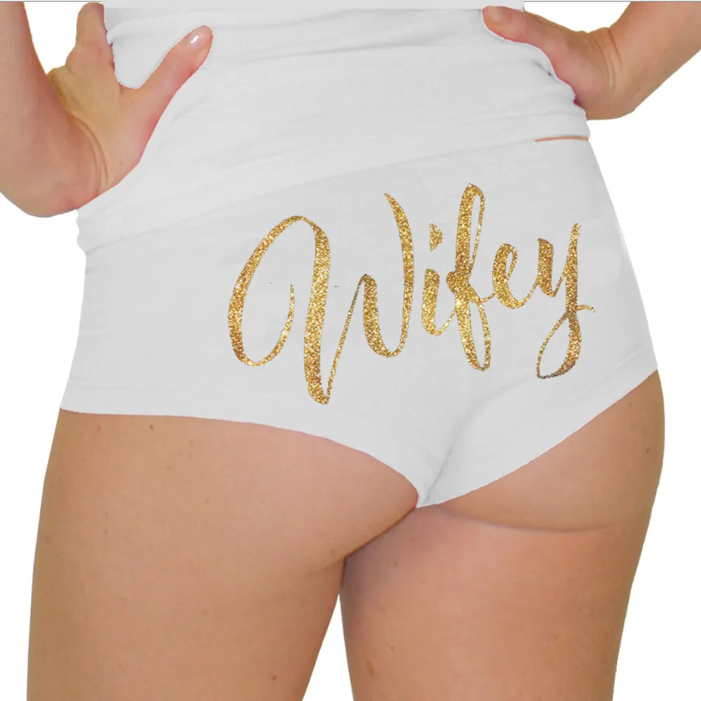 Wifey Glitter Boyshorts