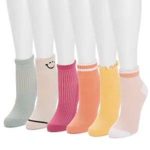 Women's 6 Pack Dream Step by Muk Luks® Mini Crew Socks