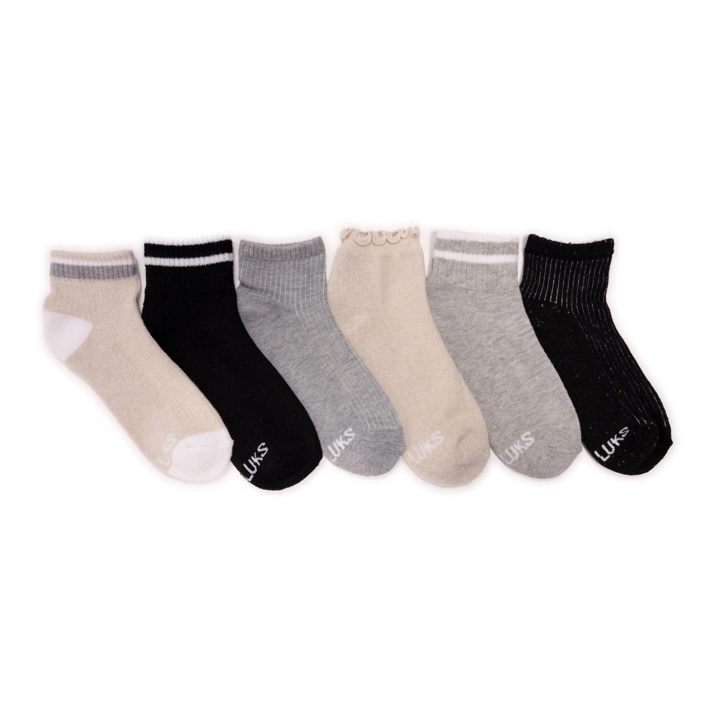Women's 6 Pack Dream Step by Muk Luks® Mini Crew Socks