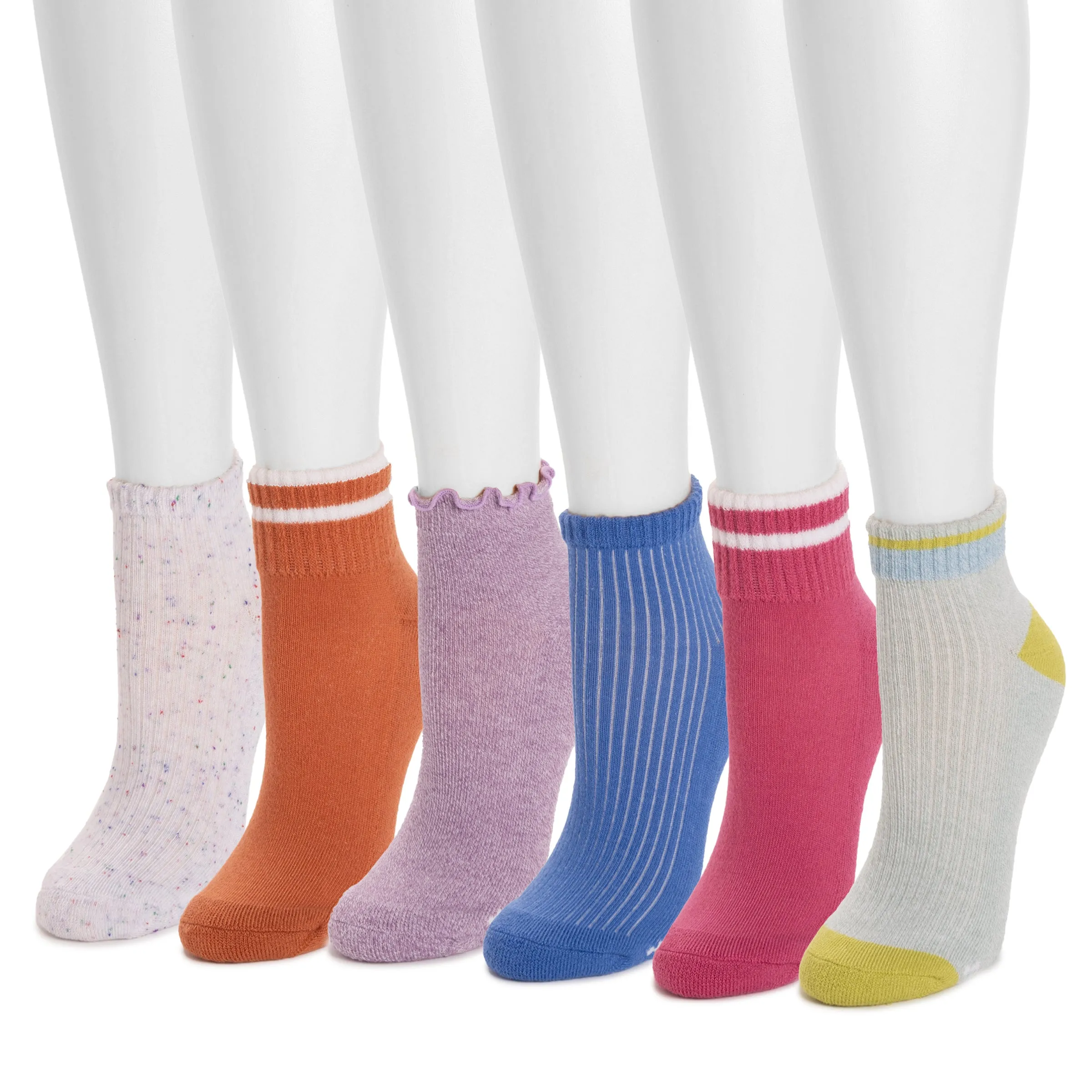 Women's 6 Pack Dream Step by Muk Luks® Mini Crew Socks