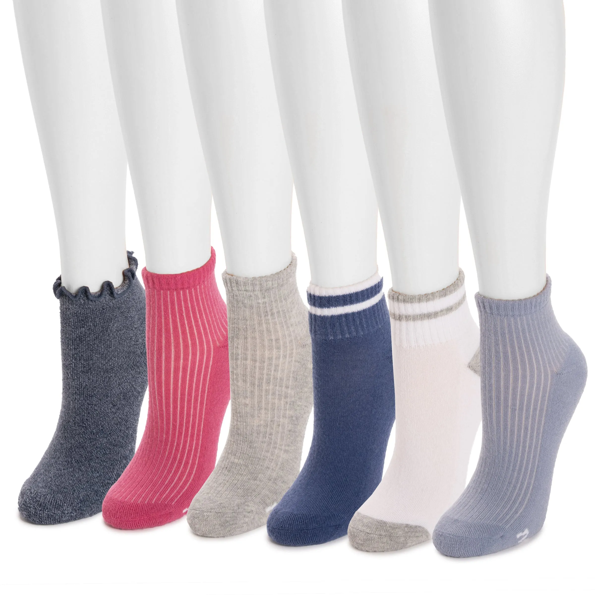 Women's 6 Pack Dream Step by Muk Luks® Mini Crew Socks