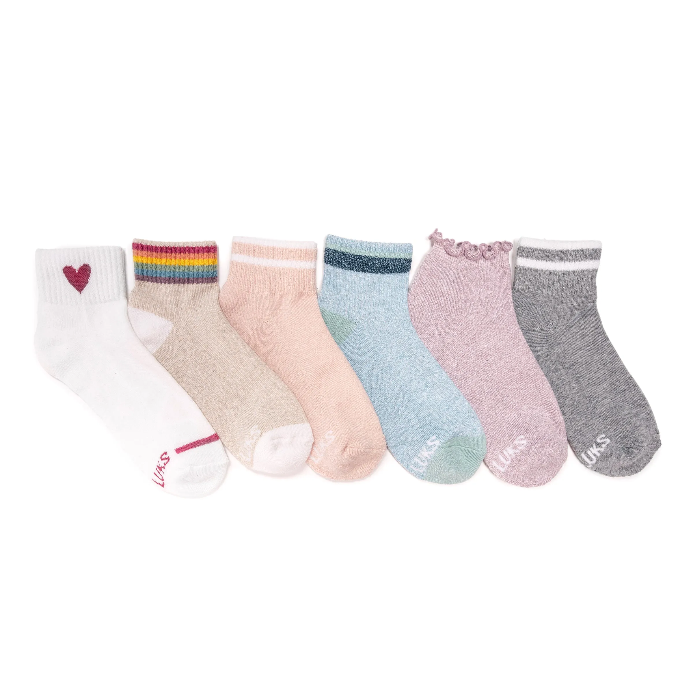 Women's 6 Pack Dream Step by Muk Luks® Mini Crew Socks