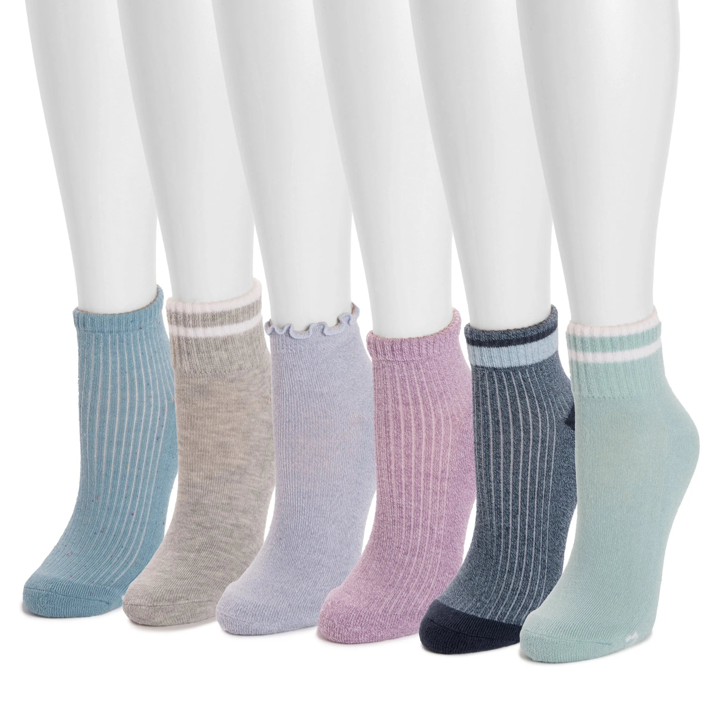 Women's 6 Pack Dream Step by Muk Luks® Mini Crew Socks