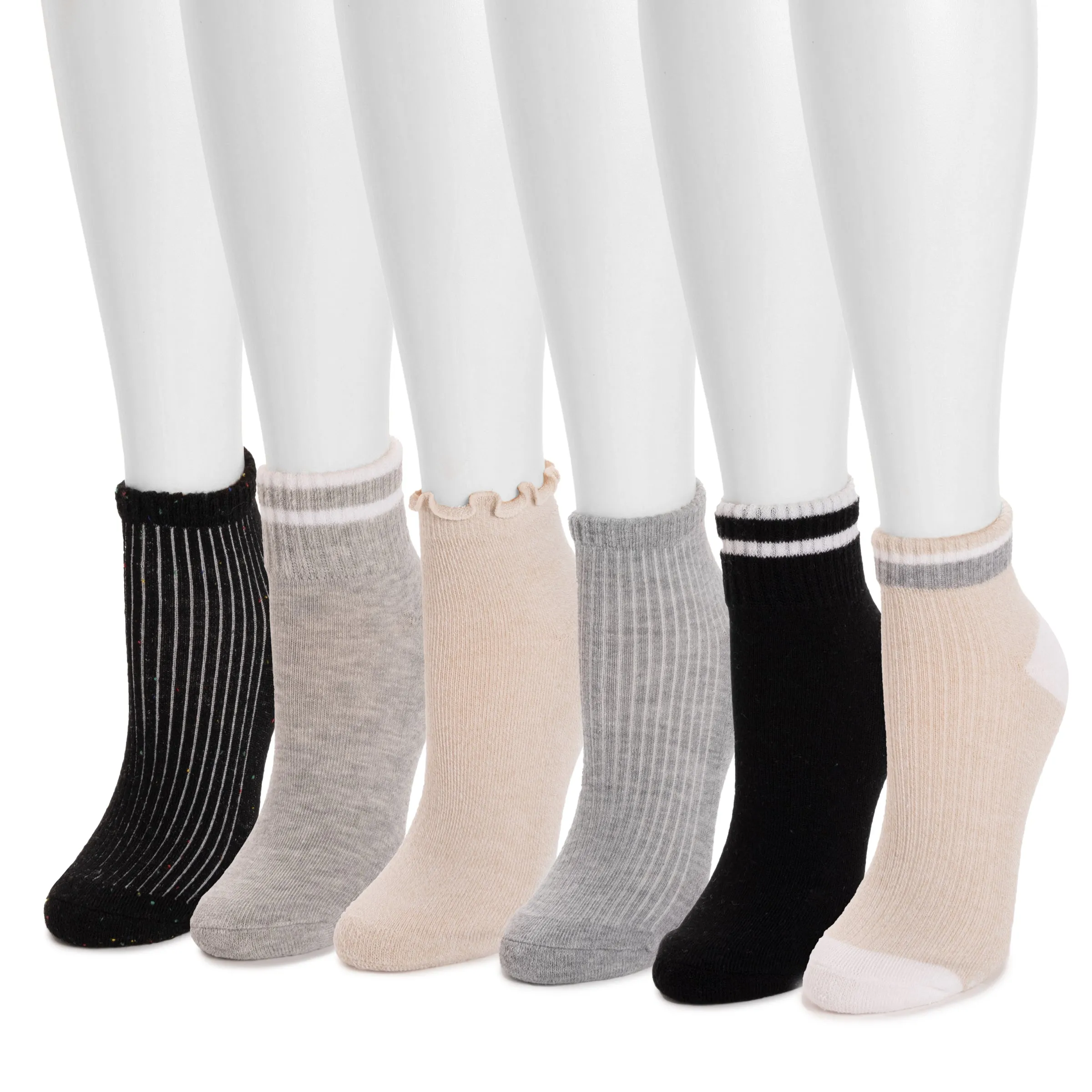 Women's 6 Pack Dream Step by Muk Luks® Mini Crew Socks
