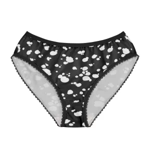 Women's Briefs (Black with White spots)