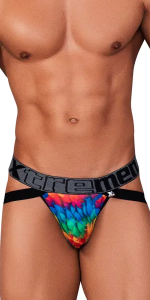 Xtremen 91148 Printed Microfiber Jockstrap Rainbow Fish