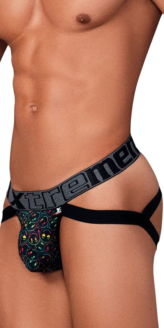 Xtremen 91148 Printed Microfiber Jockstrap Smiley Face
